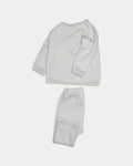 Quill-gray, premium Pima cotton layette set, front view