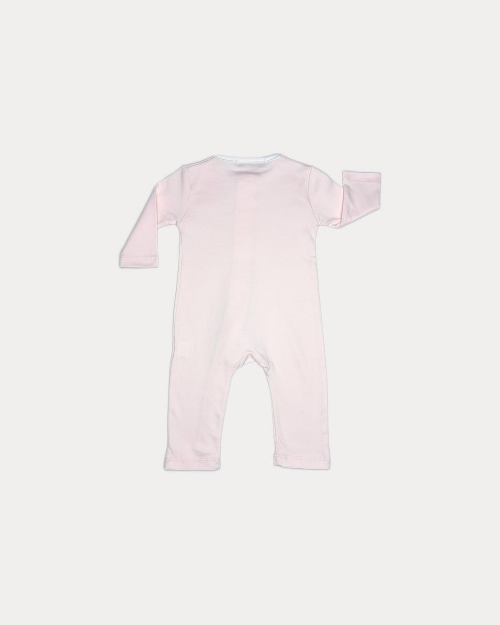 Rose, The Lina footless romper by Nolhill, back view showing soft Pima Interlock fabric